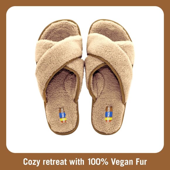 NEW Freewaters Cuddles Cloud 9 Sandals For Women in tan 625261s - Picture 2 of 10